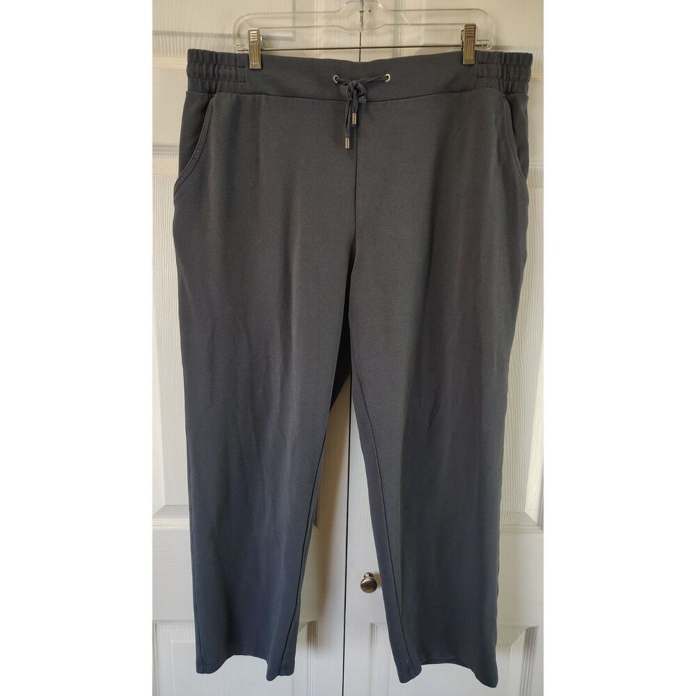 Time and Tru Women's Charcoal Grey Drawstring Knit Pants XL